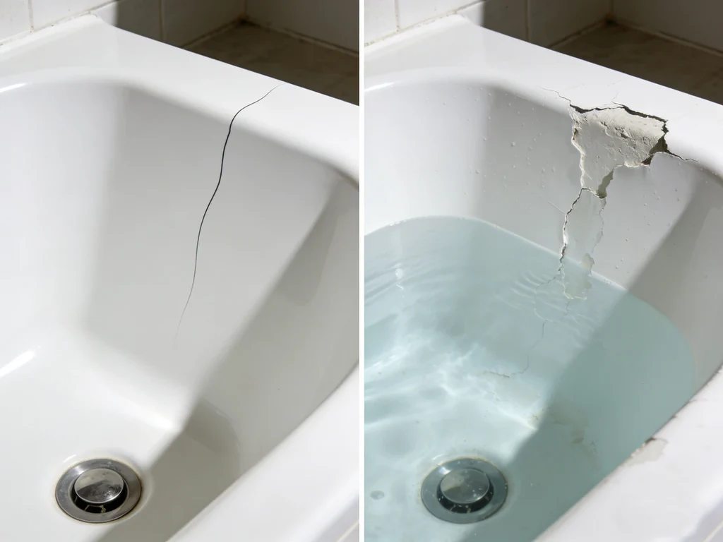 What Causes Cracks and Chips in Fiberglass Tubs & Showers?